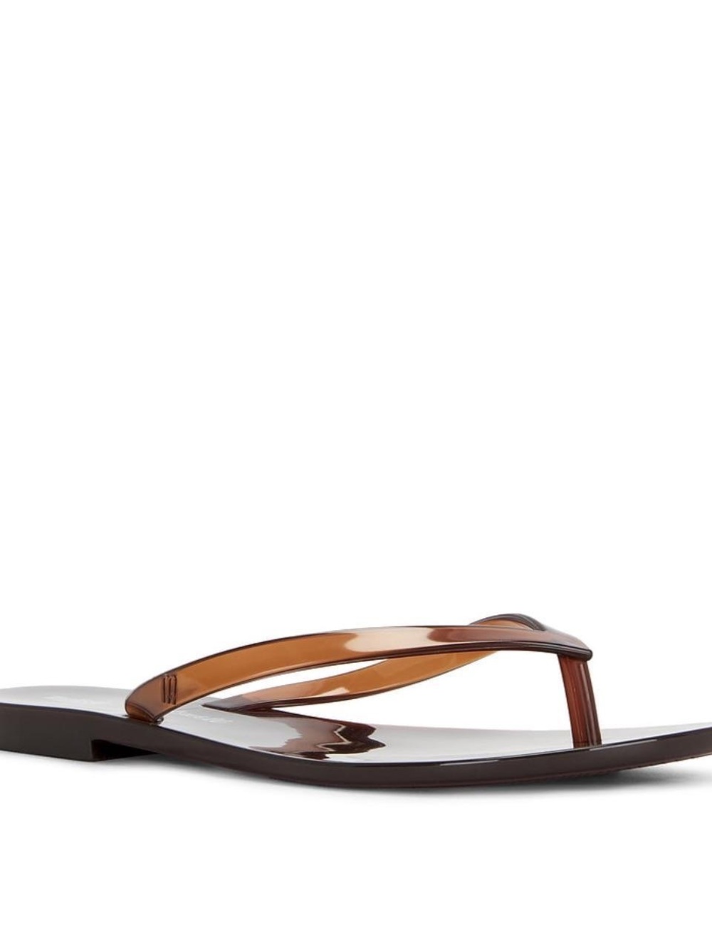Madewell x Melissa Brown Glossy Thong Sandal